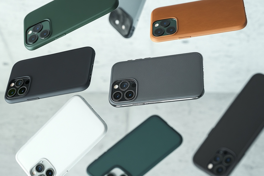 Magnetic Snap-on Leather Case for iPhone